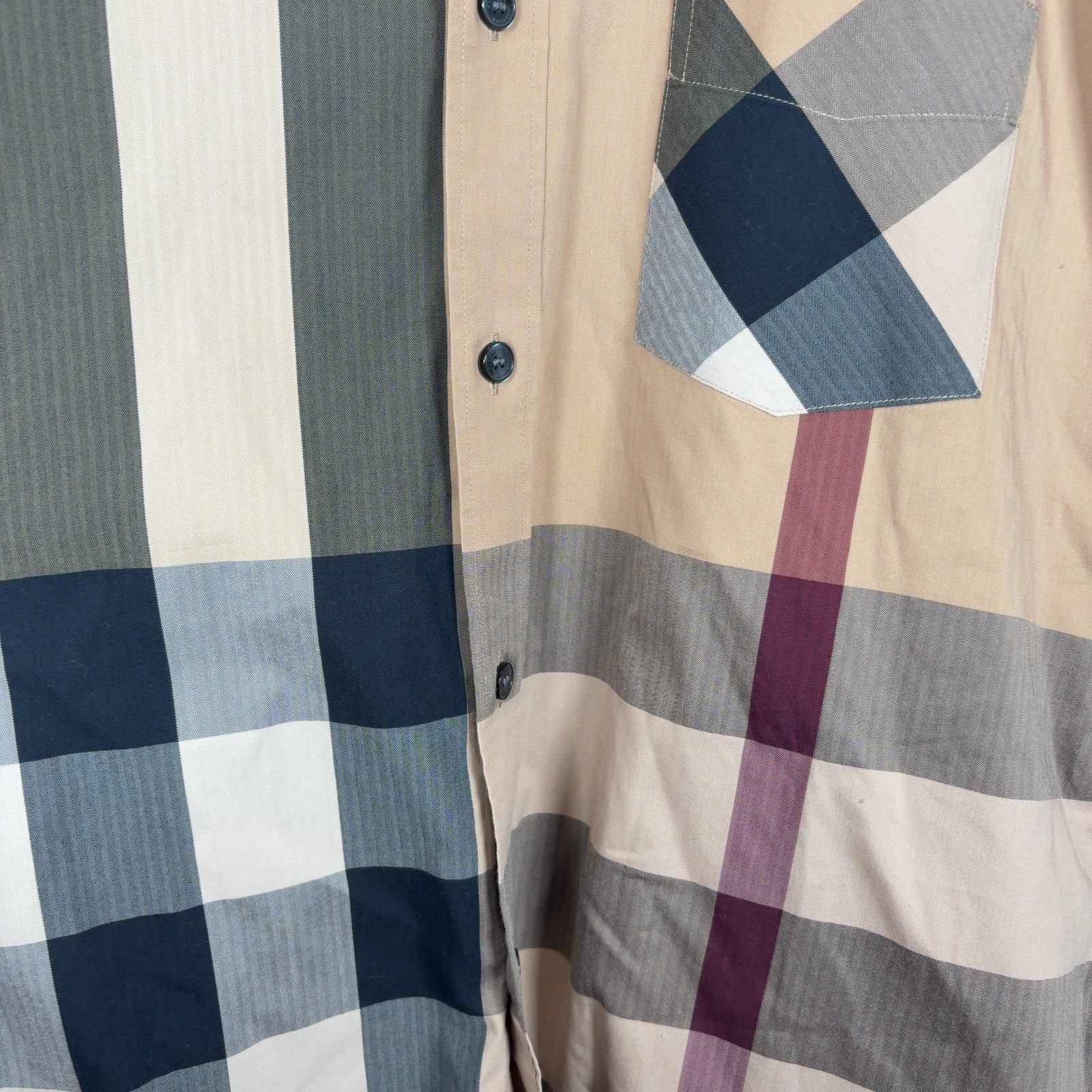 Burberry Plaid Button-Up Shirt