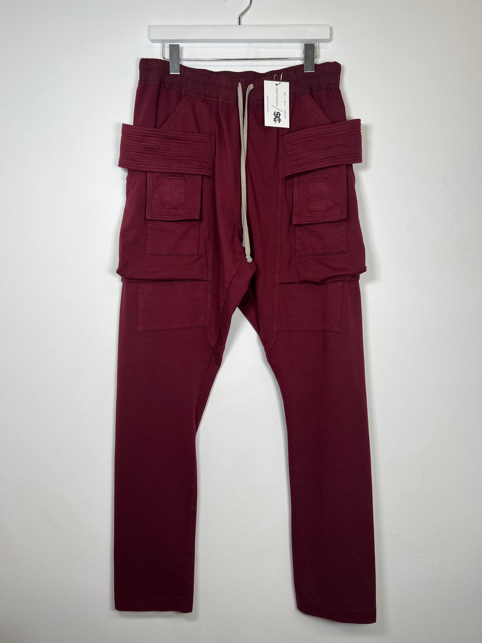Rick Owens Maroon Creatch Sweatpants Size M