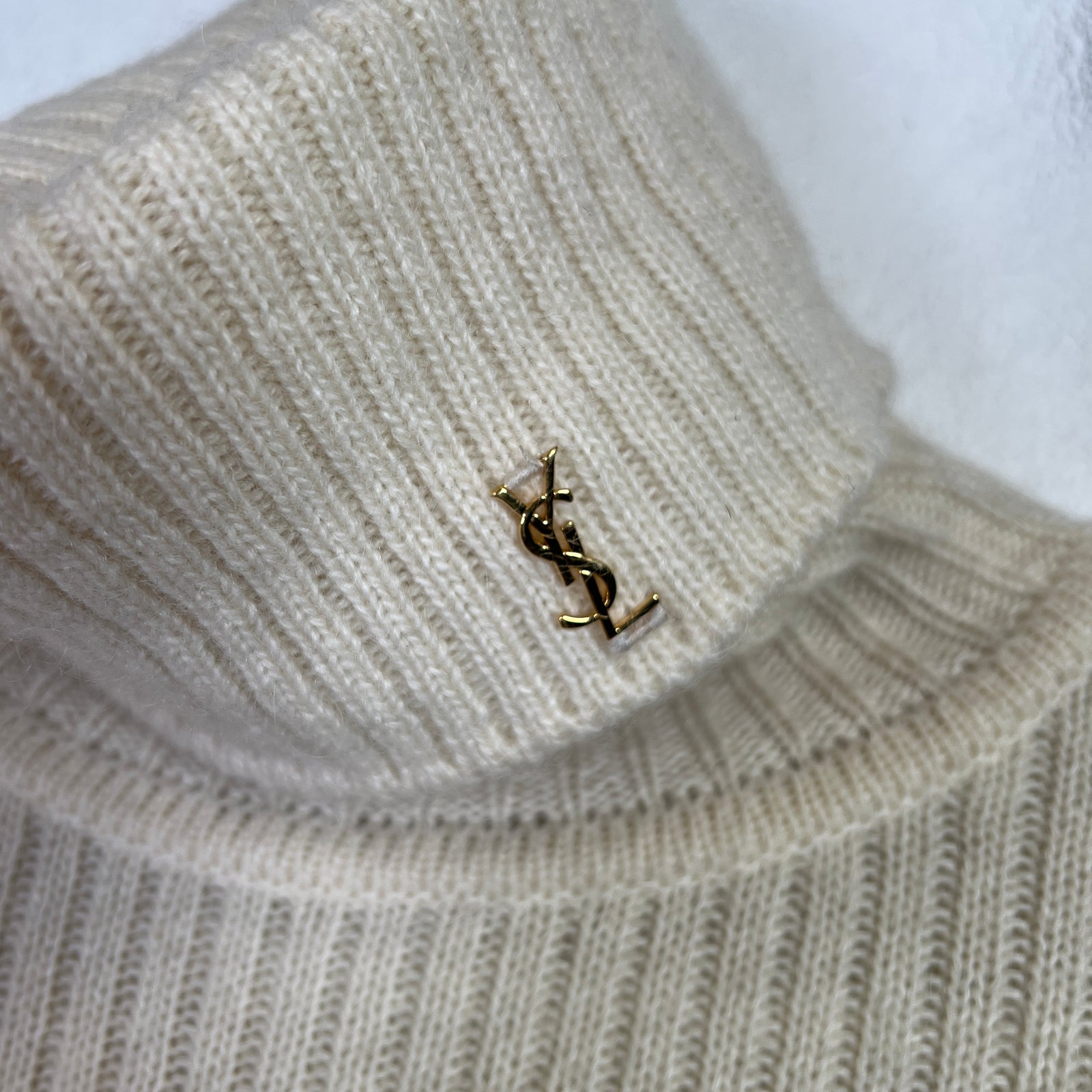 Saint Laurent Cassandre Wool-Blend Turtleneck Sweater