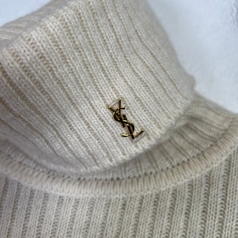 Saint Laurent Cassandre Wool-Blend Turtleneck Sweater