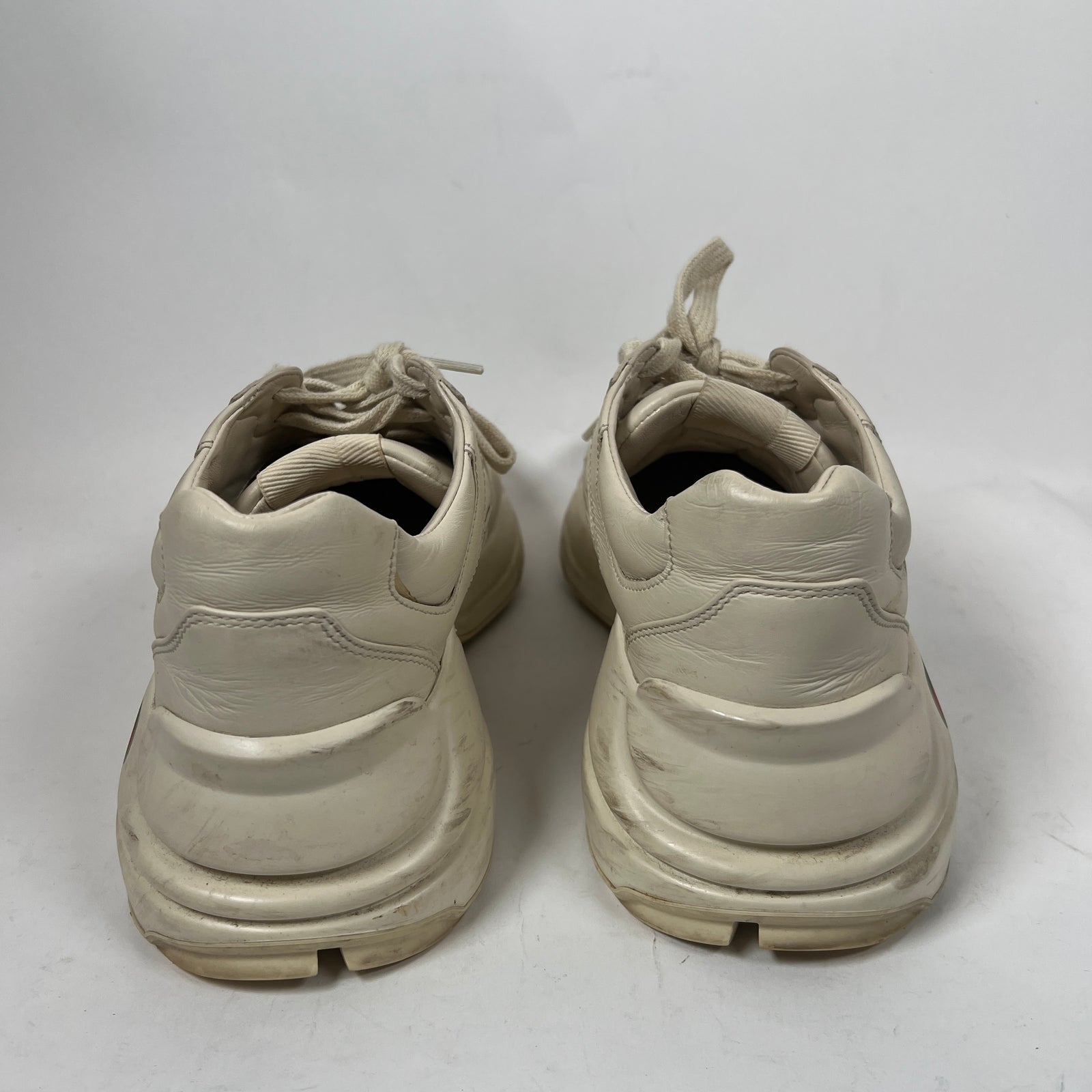 Gucci Cream Classic Logo Rhyton Sneaker Size 38