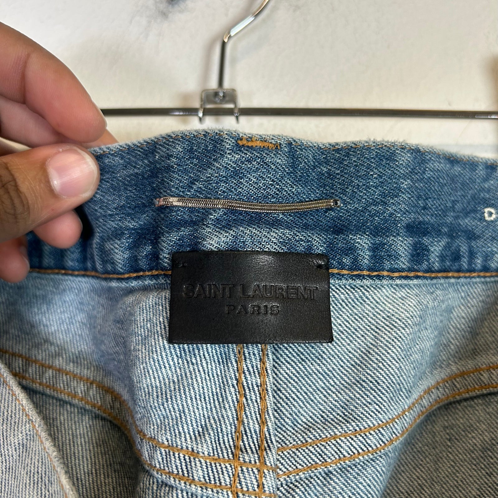 Saint Laurent Lightwash D18 Distressed Jeans Size 32