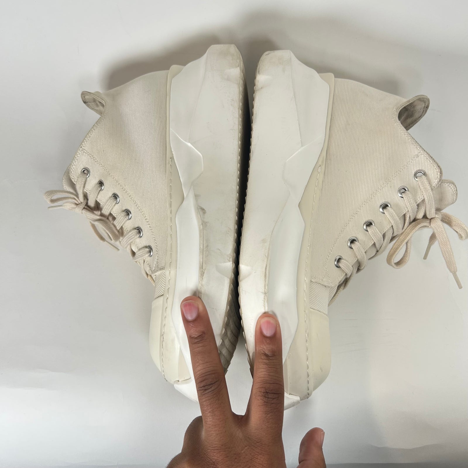 Rick Owens DRKSHDW Natural Milk Abstract Size 41