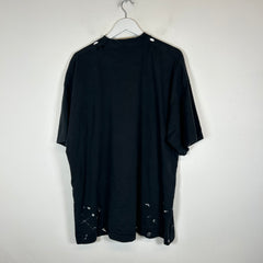 Balenciaga Black Metal Distressed T-Shirt Size 3