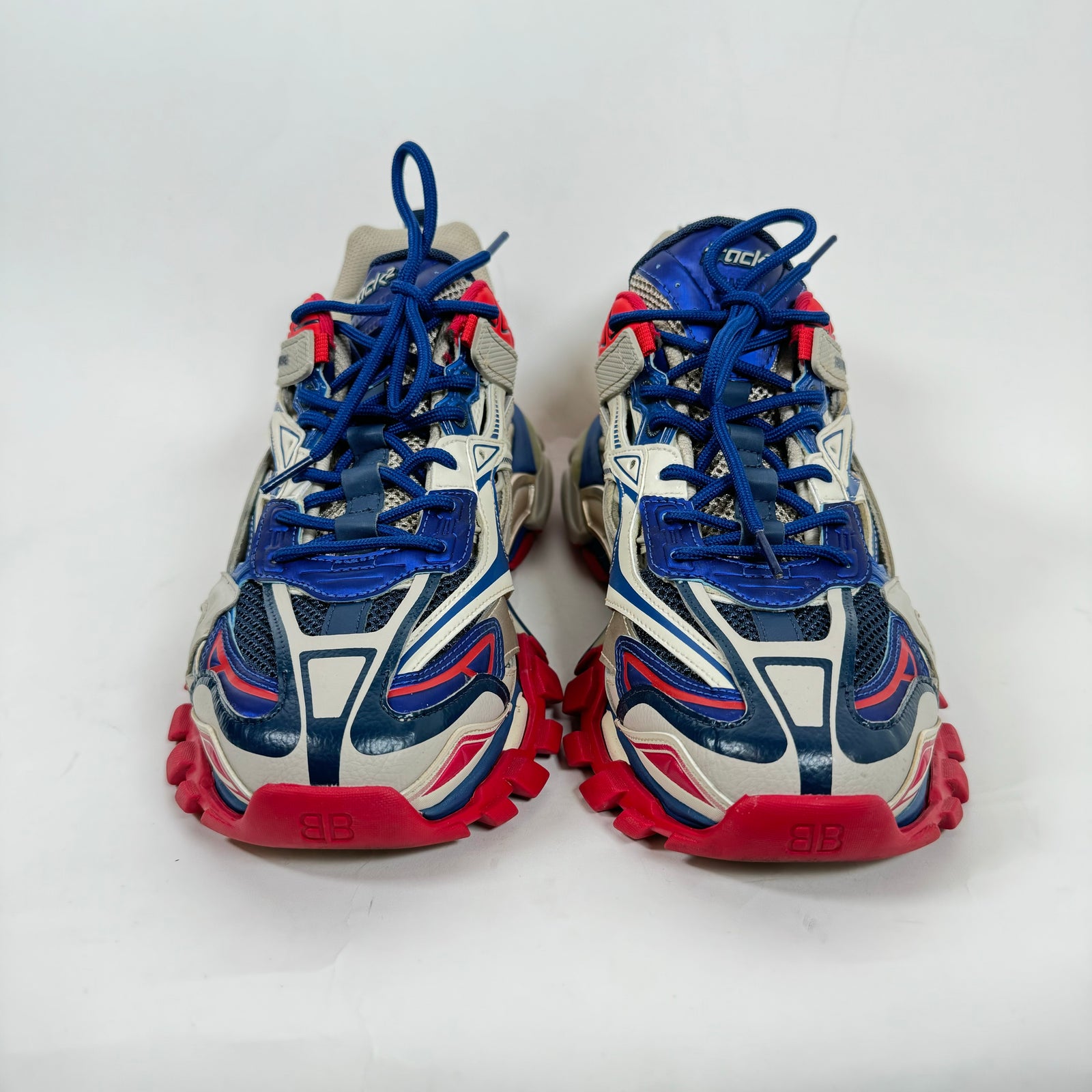 Balenciaga Blue/Red Track 2 Sneakers Size 45