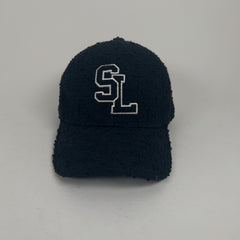 Saint Laurent Distressed Tweed 'SL' Logo Hat