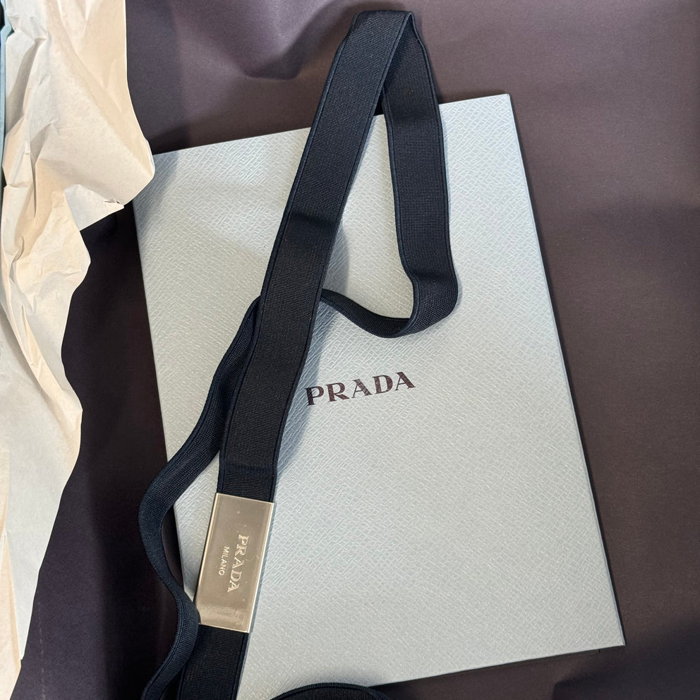 Prada White Wool Knitted Beanie Size XL