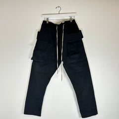 Rick Owens Black Nylon Creatch Cargos Size M
