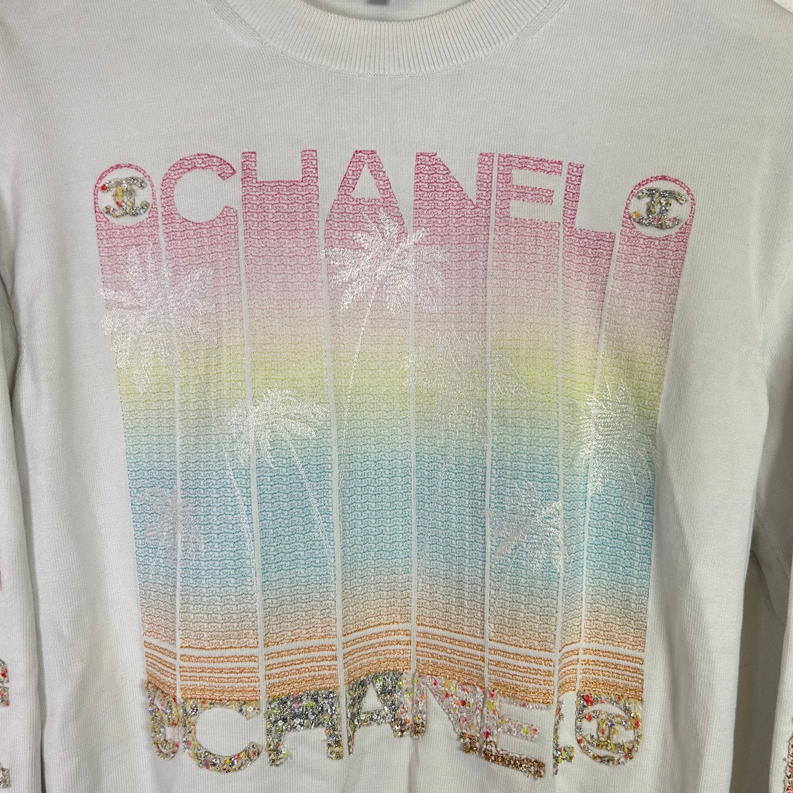 Chanel 2024 Paris-Los Angeles Tweed Crewneck Sweatshirt