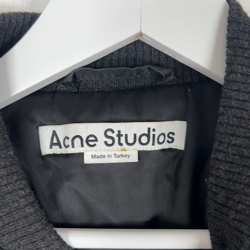 Acne Studios Aged Leather Bomber Jacket