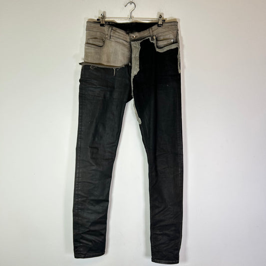 Rick Owens DRKSHDW Sample Patchwork Tyrone Cut Jeans