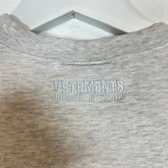 Vetements Grey AW19 'I Don't Do Drama' T-Shirt Size S