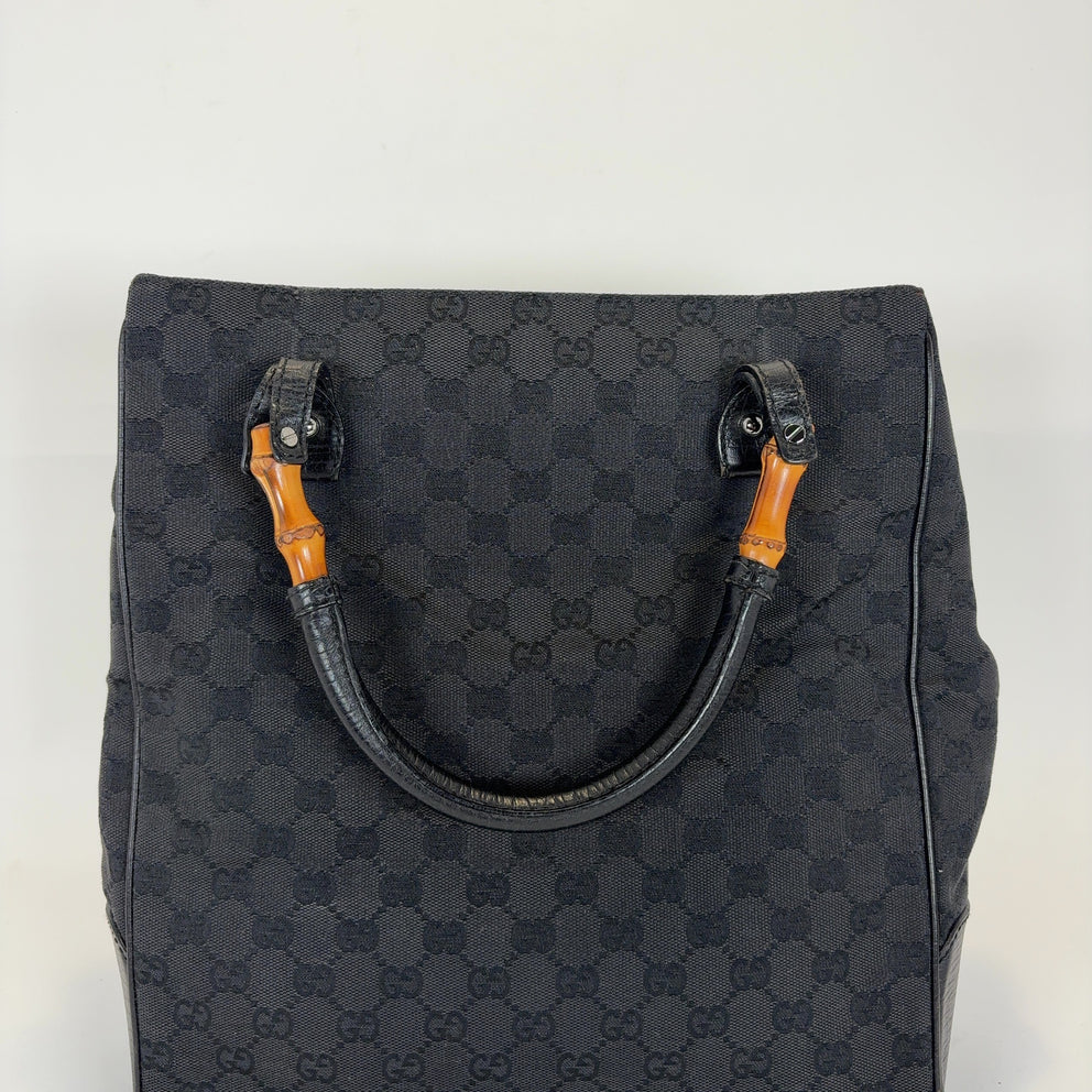 Gucci Bamboo GG Canvas Handle Bags
