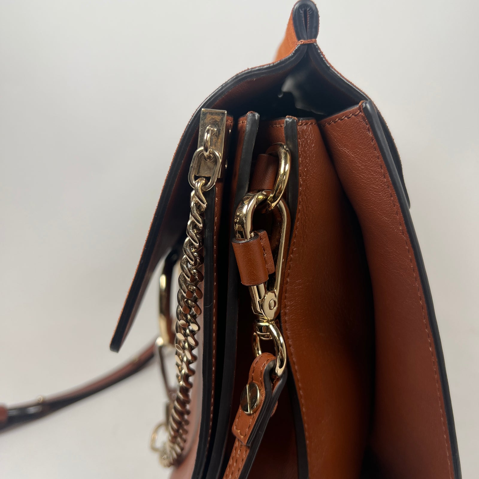 Chloe Faye Leather & Suede Shoulder Bag