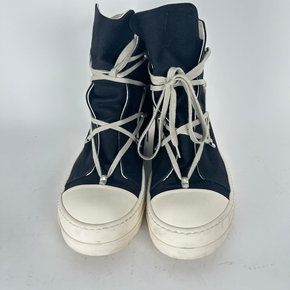 Rick Owens Black Hex High-Top Ramones Size 11.5