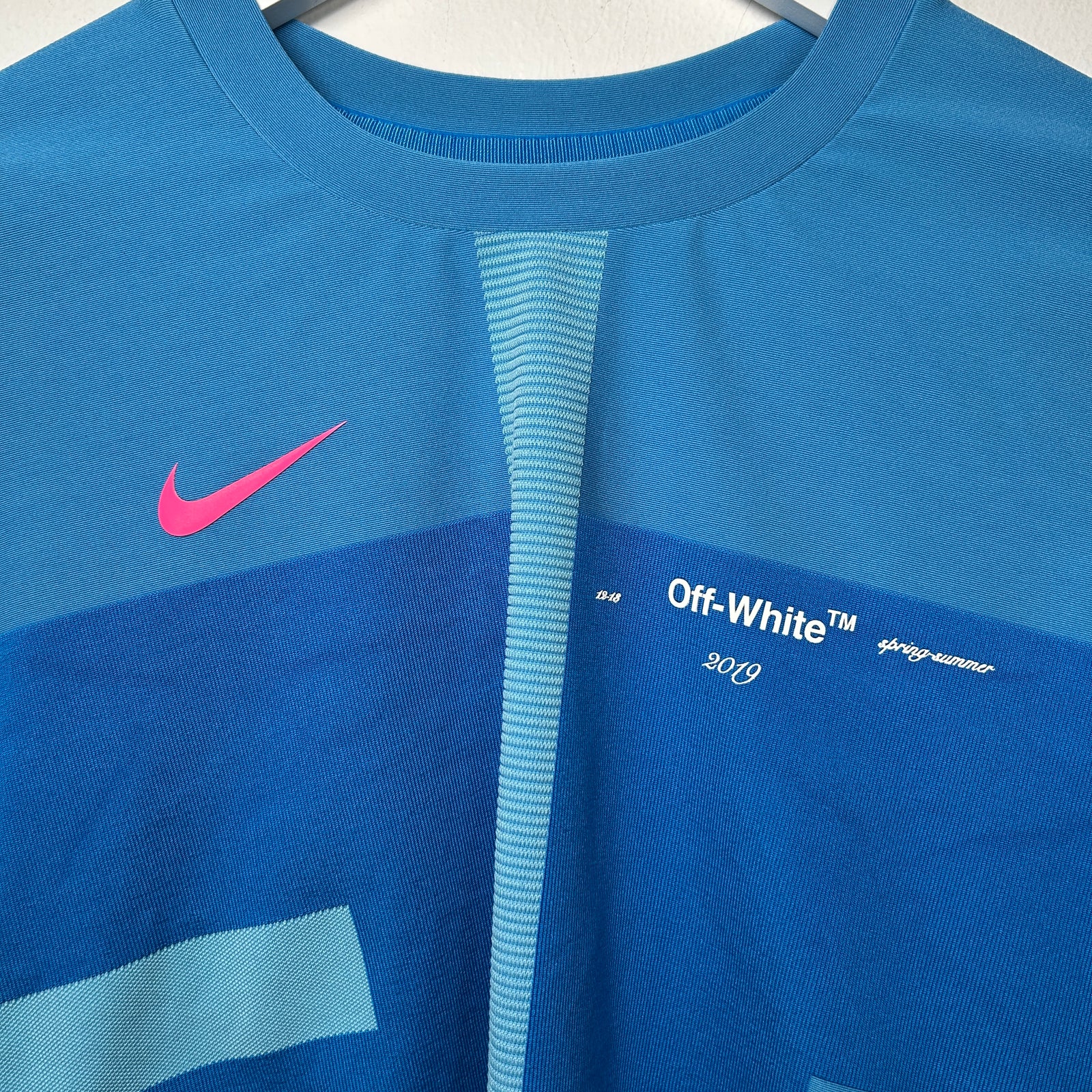 Off-White x Nike Dri-Fit Blue 'Sport' Long-Sleeve Shirt Size M
