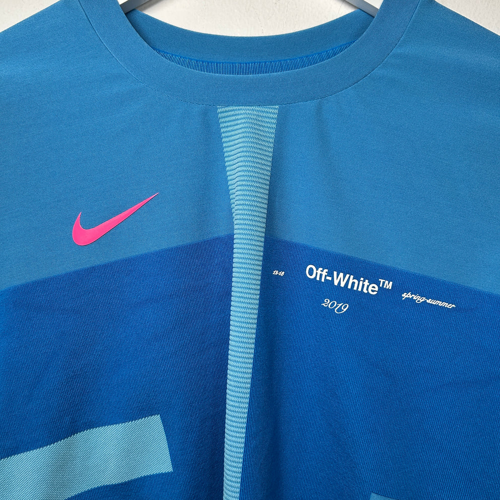 Off-White x Nike Dri-Fit Blue 'Sport' Long-Sleeve Shirt Size M
