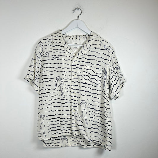 Visvim White Gauguin Rayon Shirt Size 4