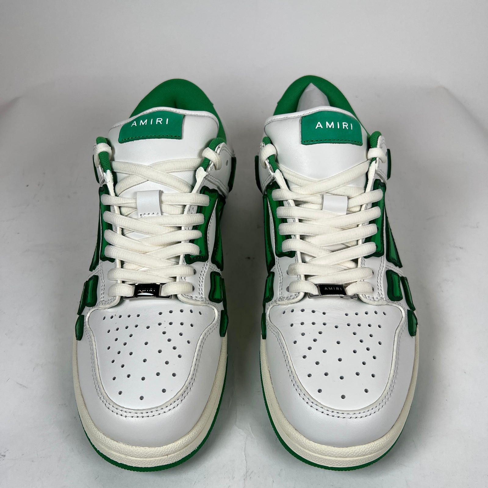 Amiri White/Green Chunky Skel Low-Top Sneaker Size 42