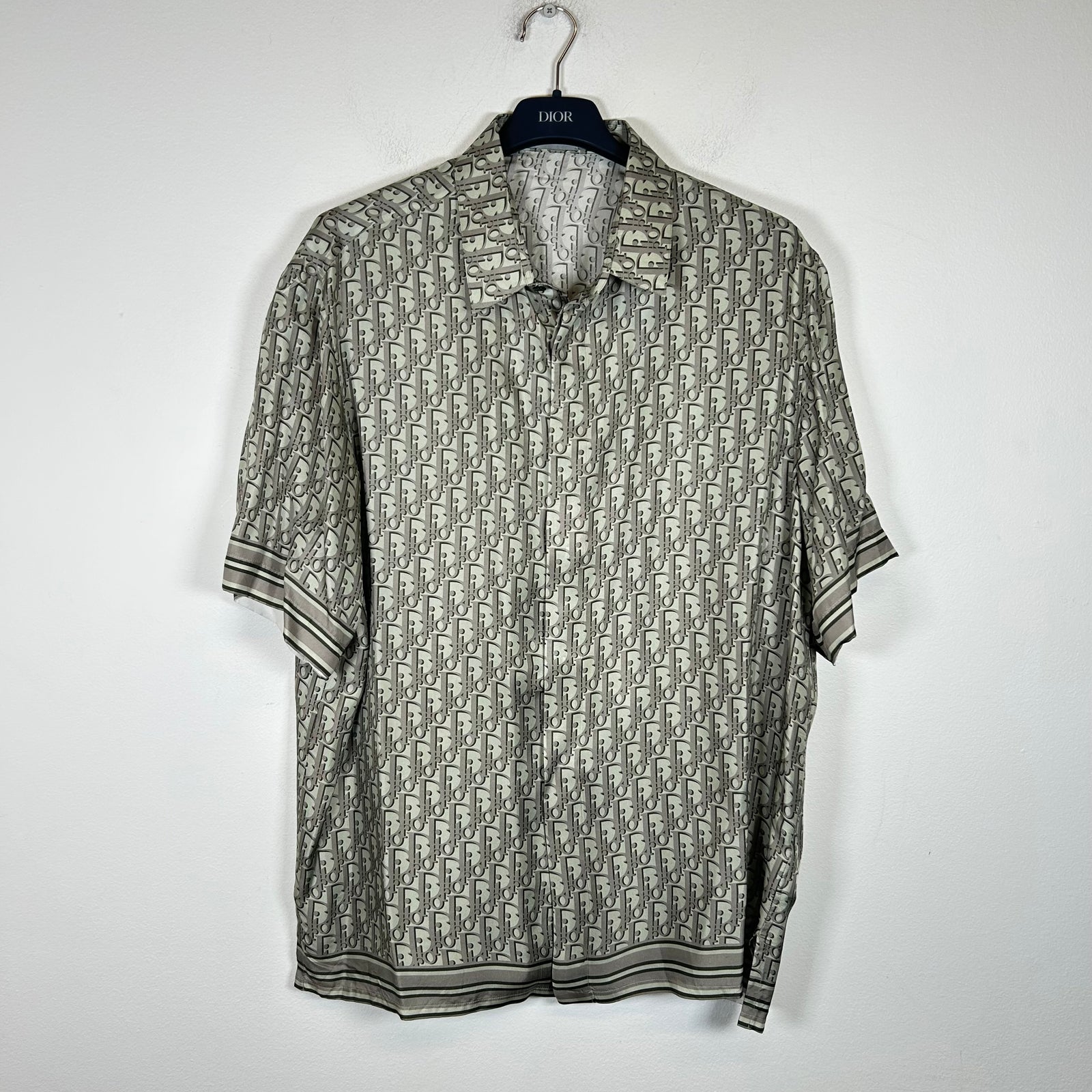Dior Green Oblique Silk Shirt Size M