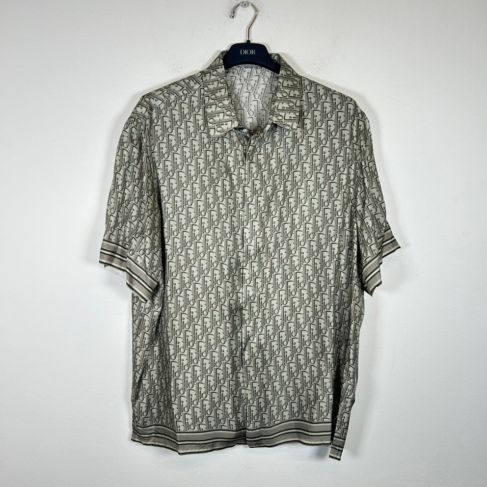 Dior Green Oblique Silk Shirt Size M
