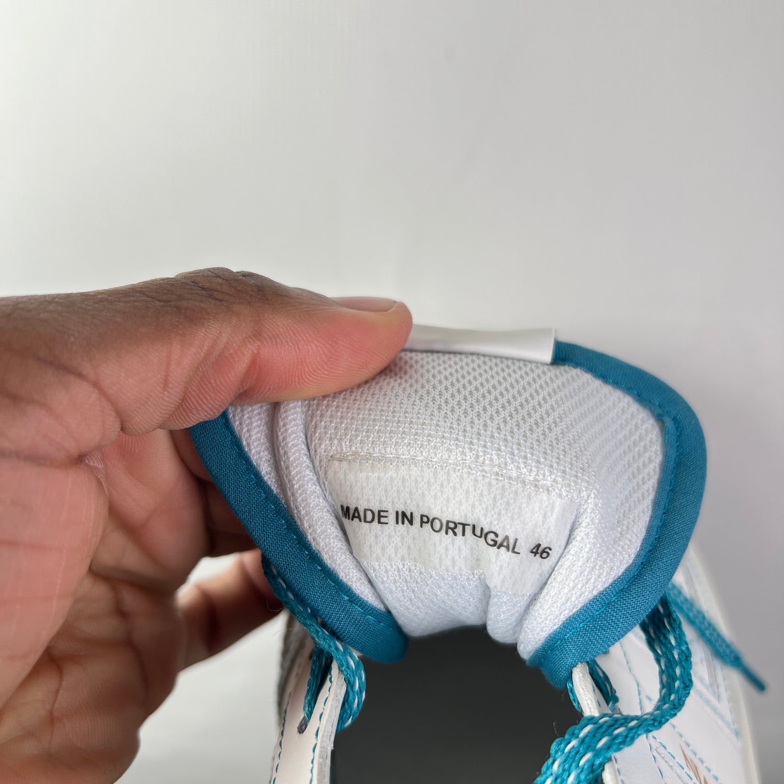 Lanvin White/Blue Clay Leather Low-Top Sneaker Size 46