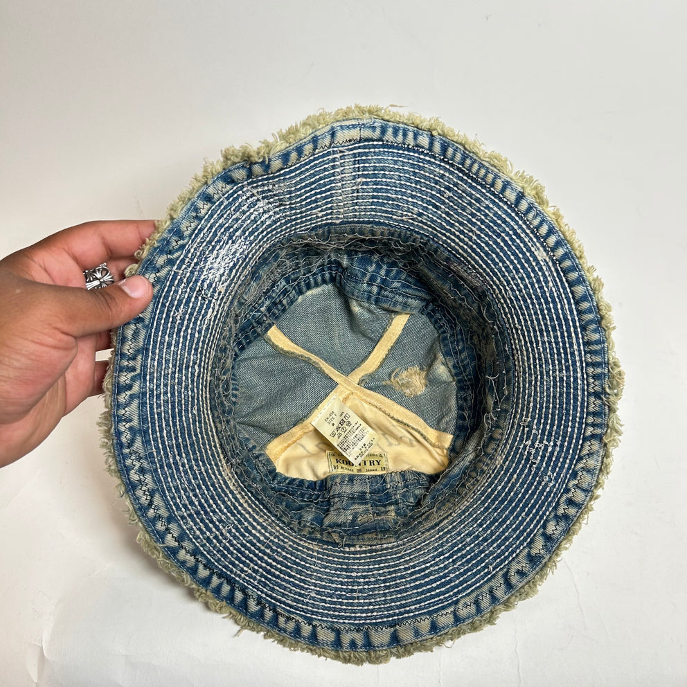 Kapital Kountry Boro Distressed Denim Bucket Hat