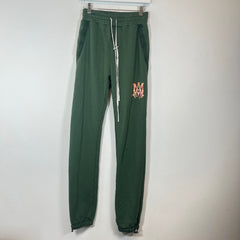 Amiri Green/Peach Watercolor MA Logo Sweatpants Size XS