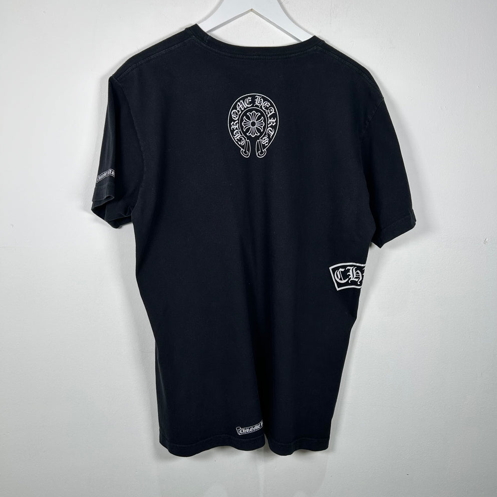 Chrome Hearts Black T-Bar Logo T-Shirt Size L