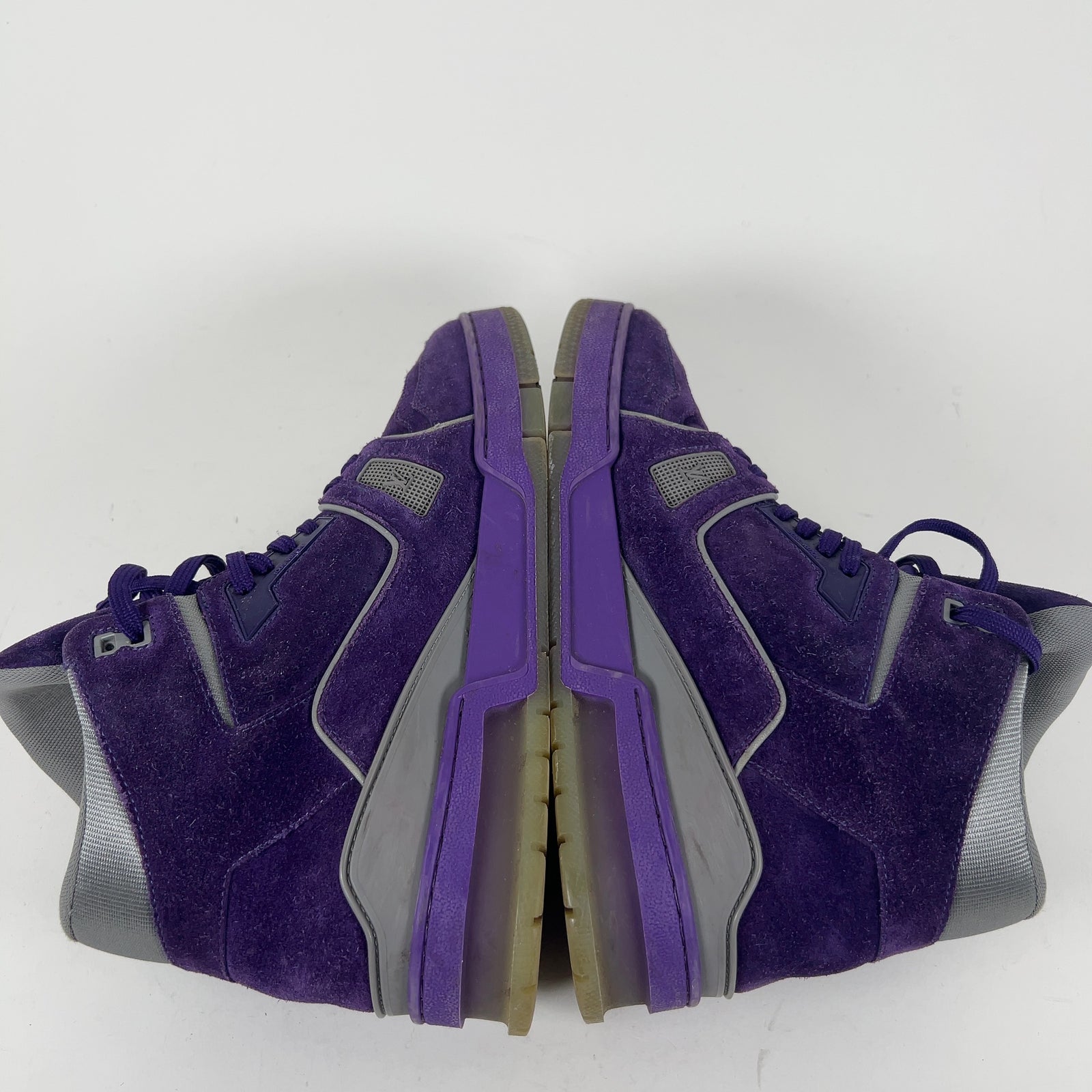 Louis Vuitton Purple Suede Trainer Hightop Sneakers