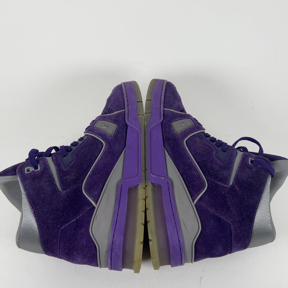 Louis Vuitton Purple Suede Trainer Hightop Sneakers