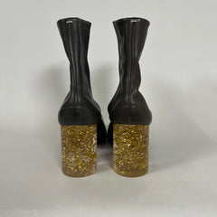 Maison Margiela Glitter Heel Tabi Boots Sz 37