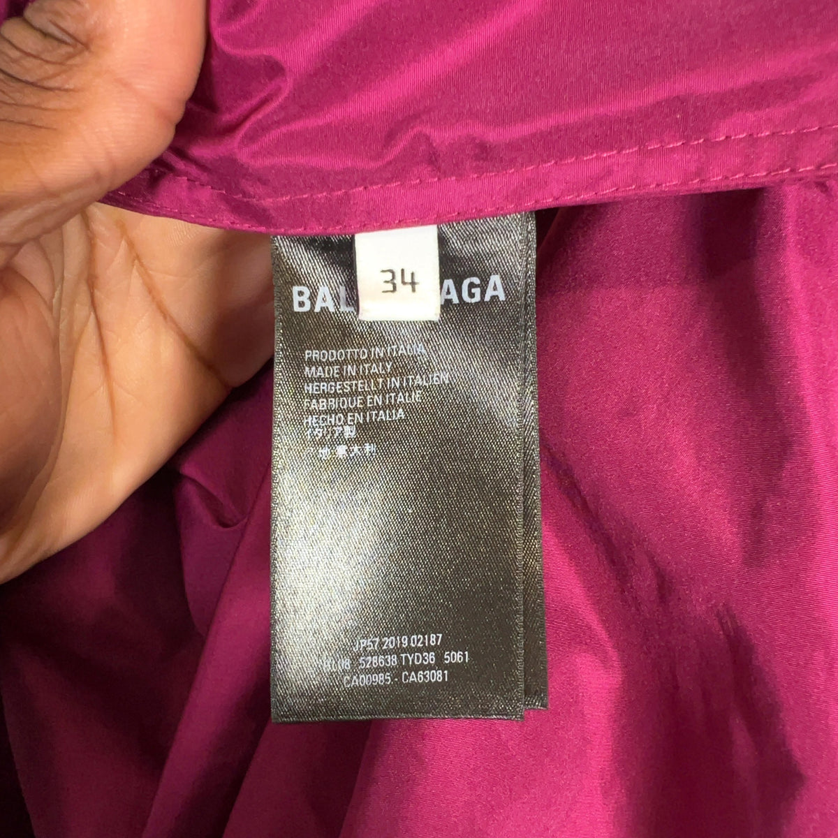 Balenciaga 2019 Logo Nylon Windbreaker Jacket
