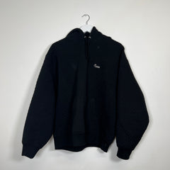 Supreme Black Quilted Hoodie Sz M