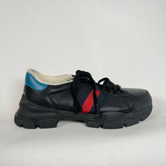 Gucci Black Web Marathon Sneakers Size 9.5
