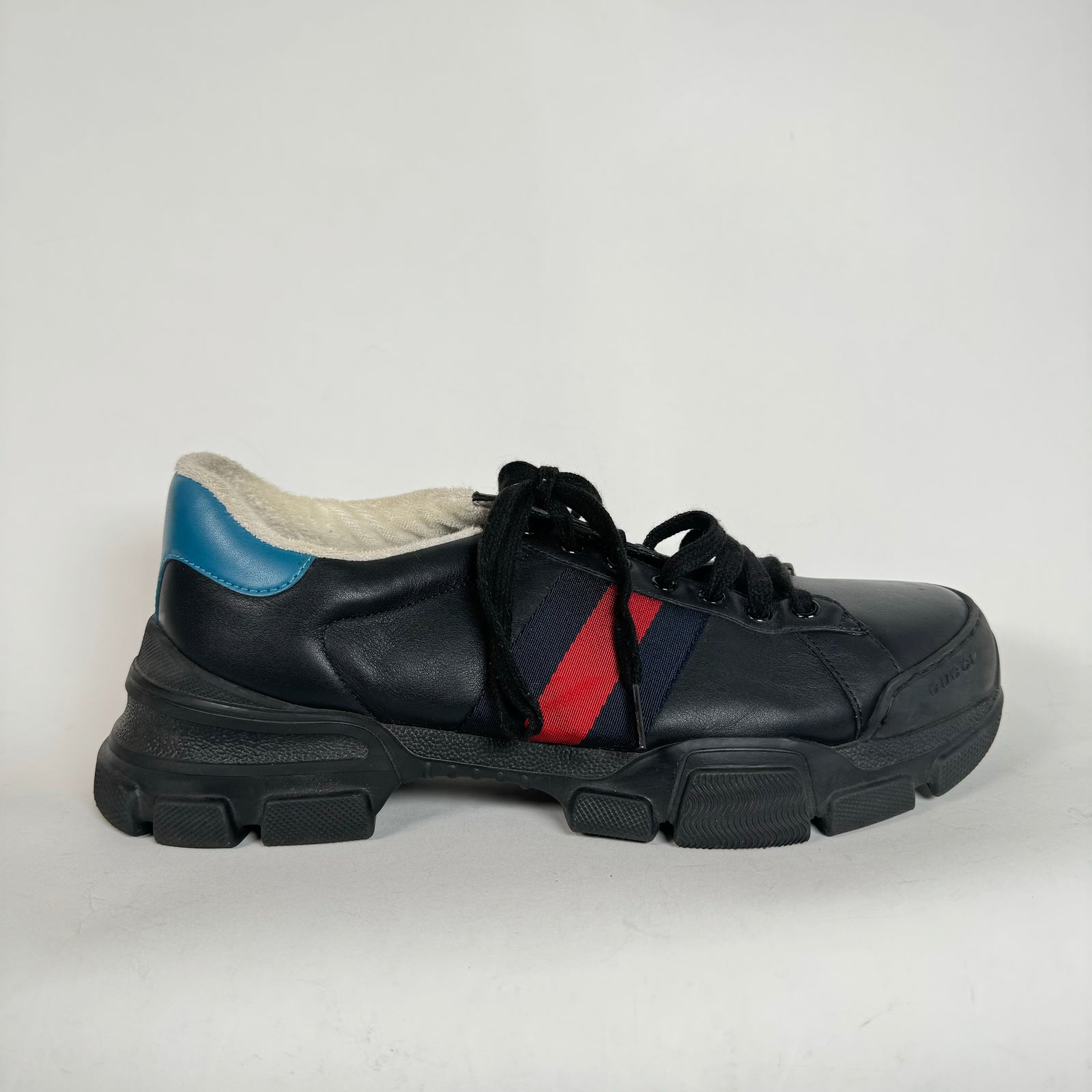 Gucci Black Web Marathon Sneakers Size 9.5