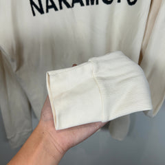Satoshi Nakamoto Spell Out Logo White Thermal Longsleeve