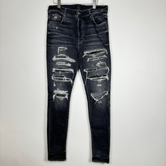 Amiri Black Bandana Thrasher Jeans Size 36