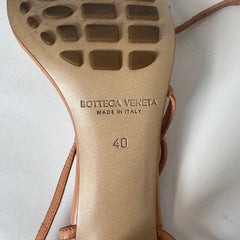 Bottega Veneta Beige Leather Sandals Size 40