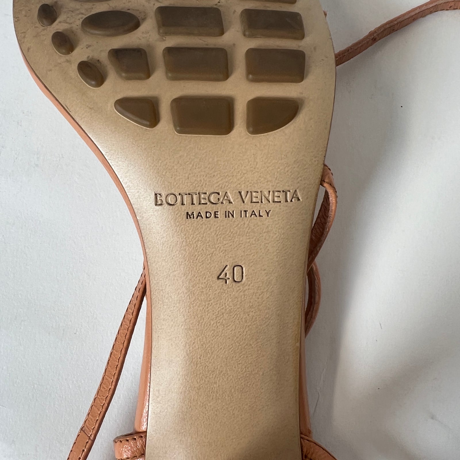 Bottega Veneta Beige Leather Sandals Size 40