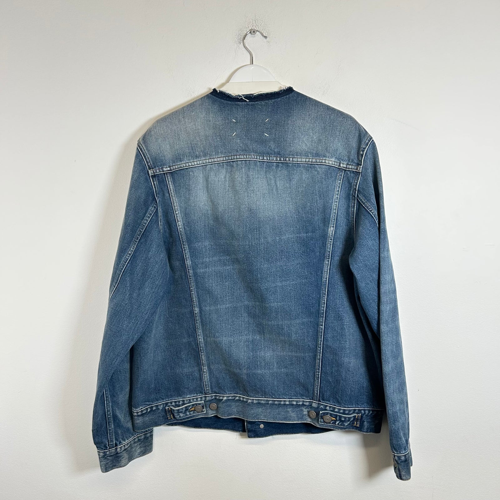 Maison Margiela Lightwash Collarless Denim Jacket Size 54