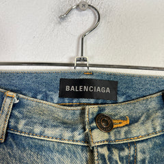 Balenciaga FW22 Lightwash Waxed Super Fitted Jeans
