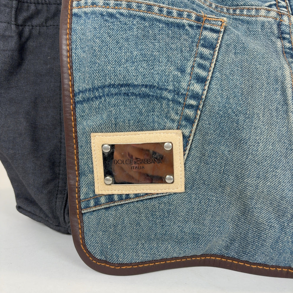 Dolce & Gabbana Denim Jeans Messenger Bag
