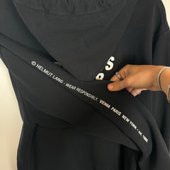 Helmut Lang Black Impress Hoodie Size M