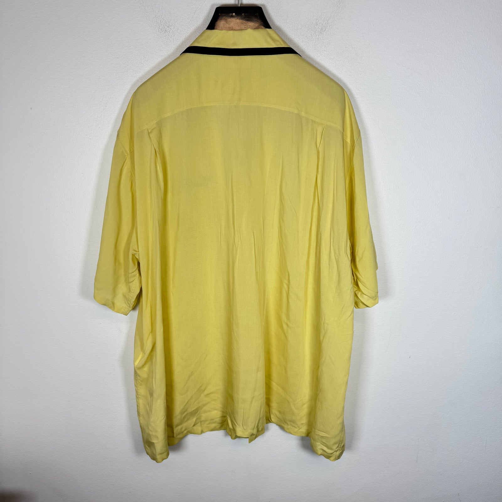 Celine Yellow Viscose Bowling Shirt Size XL