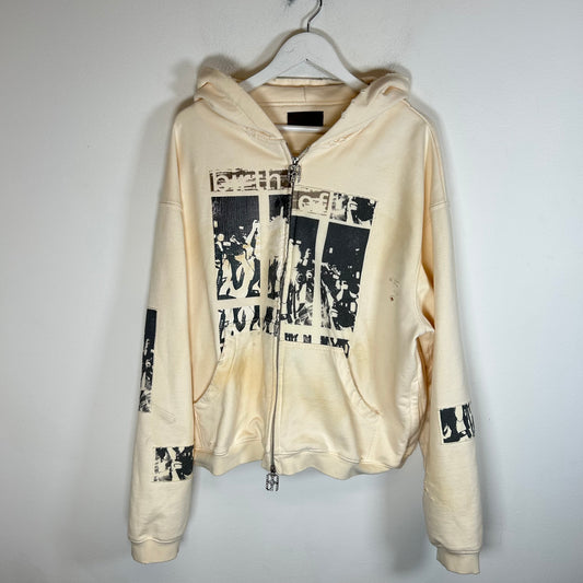 Birth Of Royal Child Cream 'Flashlight' Zip-Up Hoodie Size L