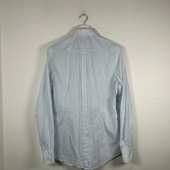 Dolce Gabbana Blue Pinstripe Button Up Shirt Size M