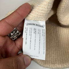 Chrome Hearts Beige Cheetah Cross Patch Beanie