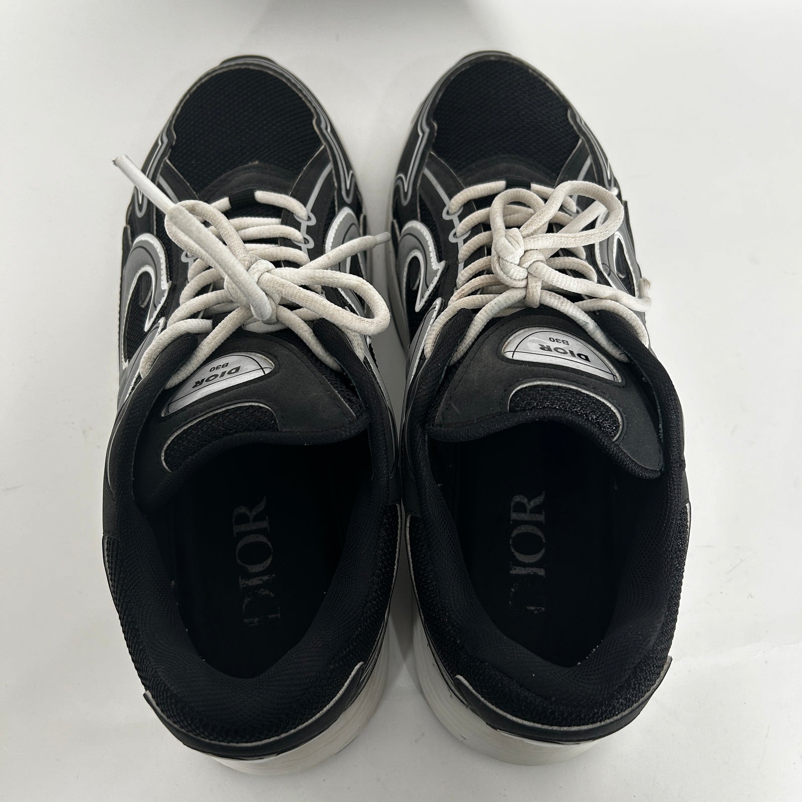 Dior B30 Black/Silver Low-Top Sneaker Size 42