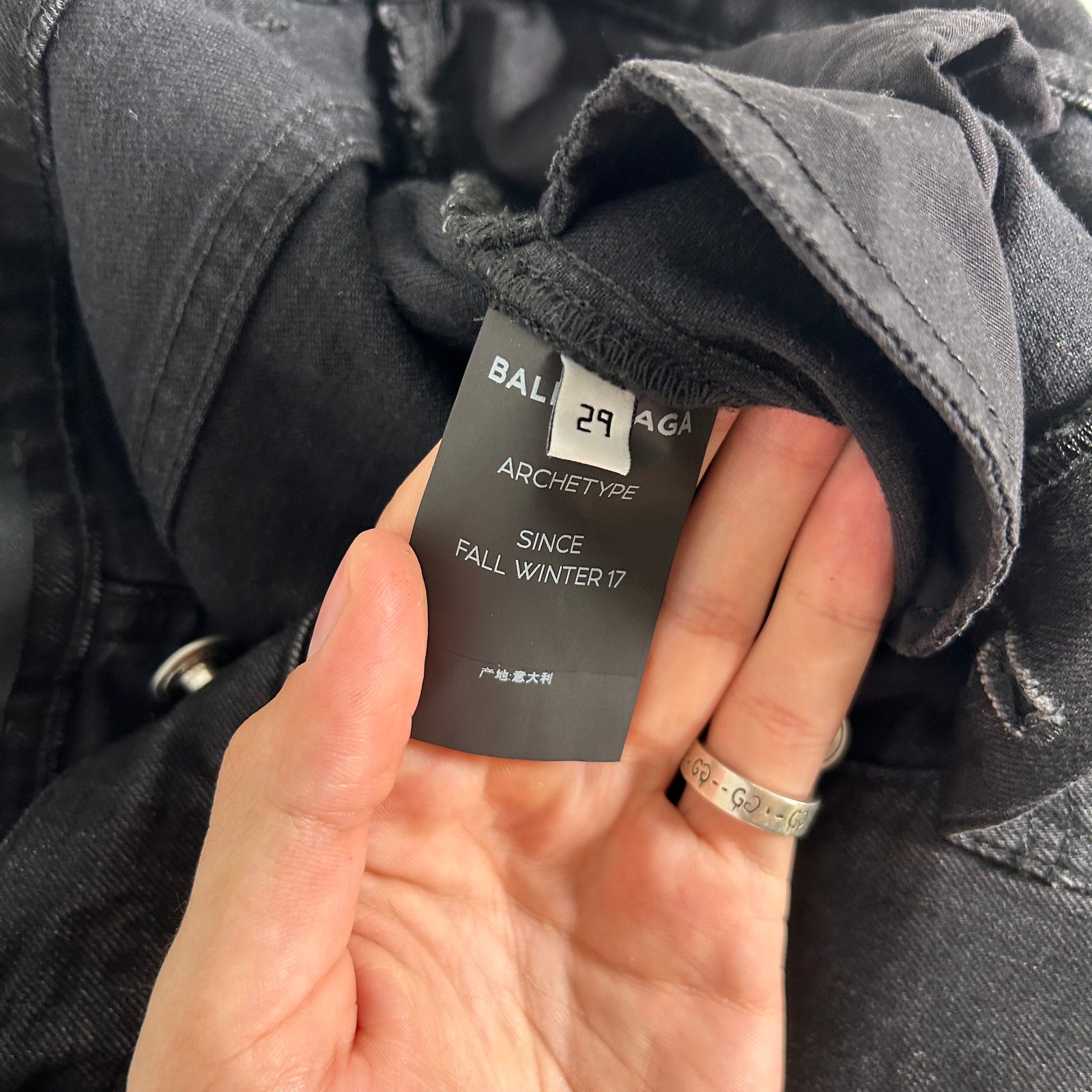 Balenciaga Grey-Wash Straight Fit Jeans Size 29